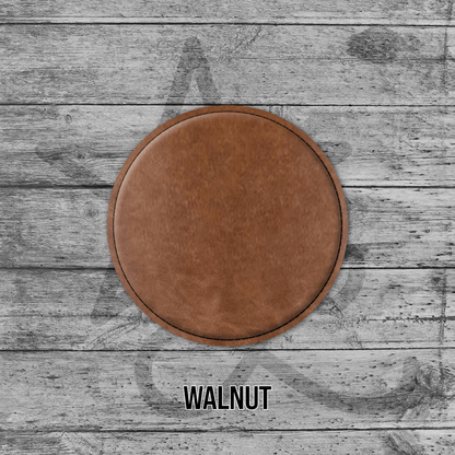 Coasters (6pk of 4" Circle): Heritage Collection Premium Leatherette® - LoneStar Adhesive