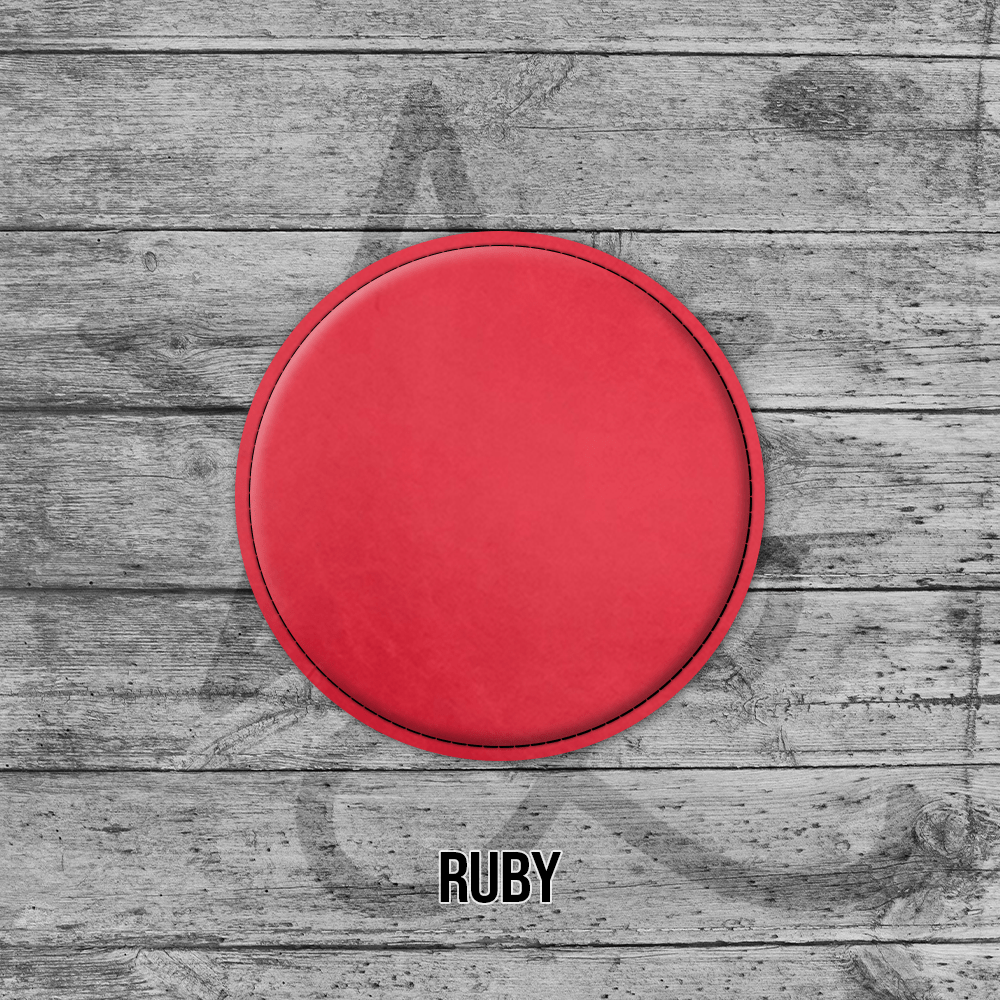 Coasters (6pk of 4" Circle): Heritage Collection Premium Leatherette® - LoneStar Adhesive