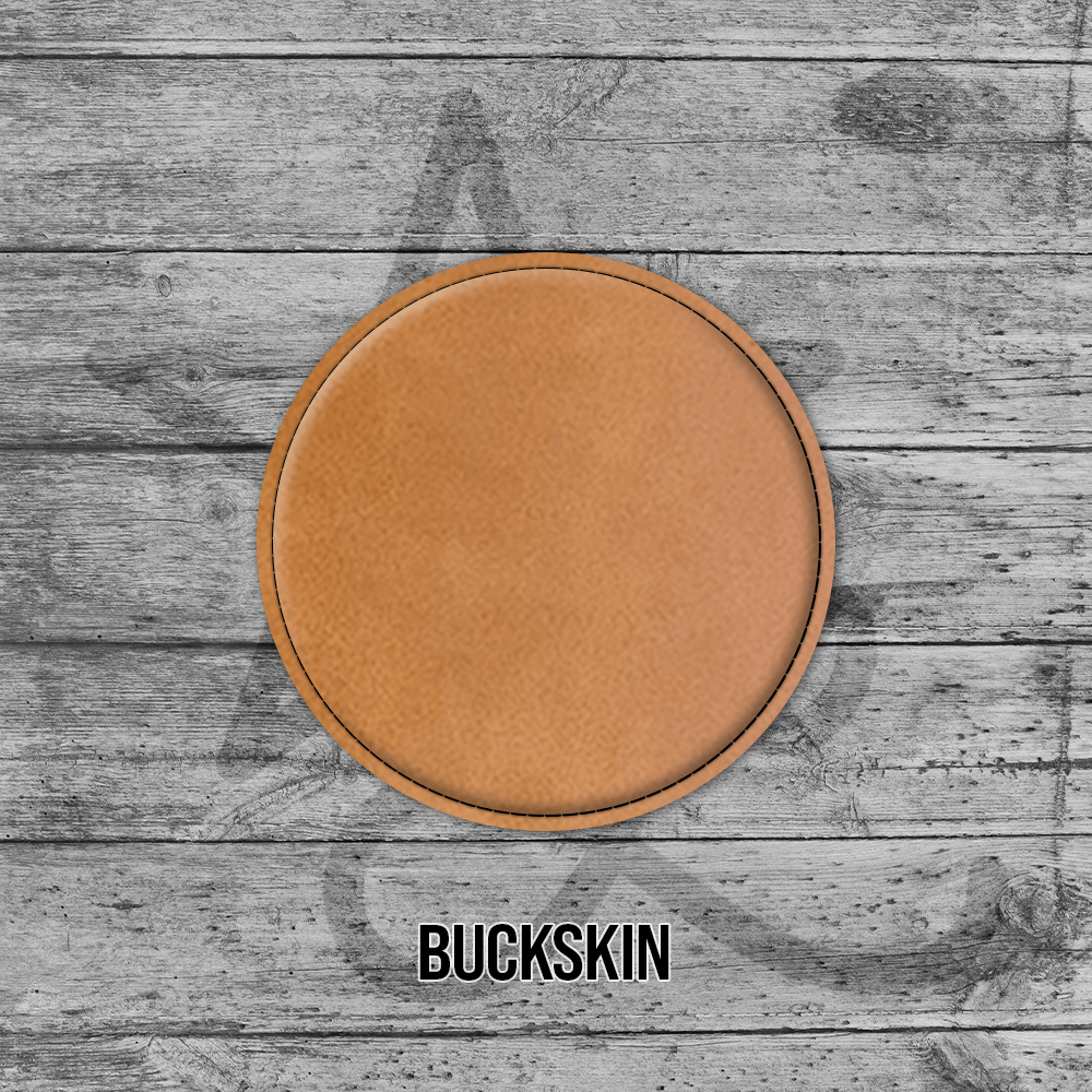 Coasters (6pk of 4" Circle): Heritage Collection Premium Leatherette® - LoneStar Adhesive