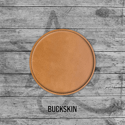 Coasters (6pk of 4" Circle): Heritage Collection Premium Leatherette® - LoneStar Adhesive