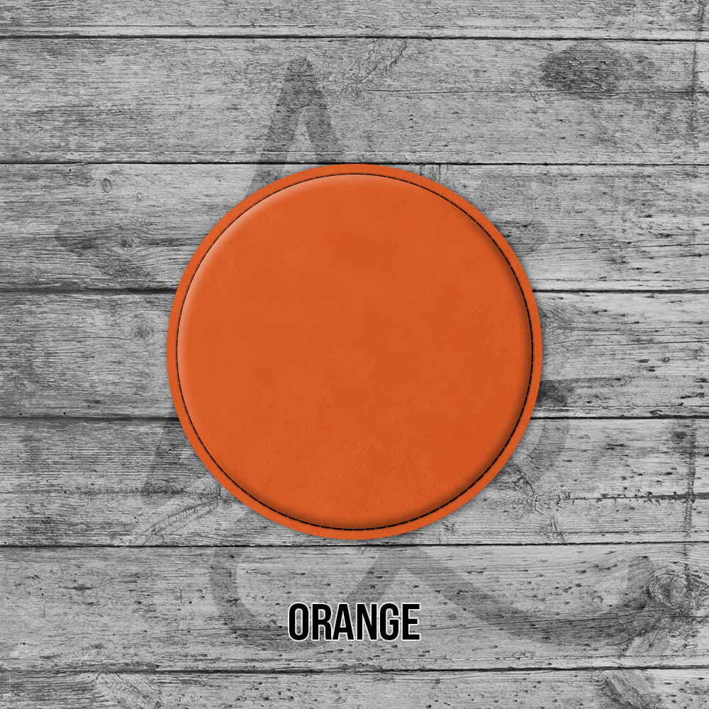 Coasters (6pk of 4" Circle): Heritage Collection Premium Leatherette® - LoneStar Adhesive