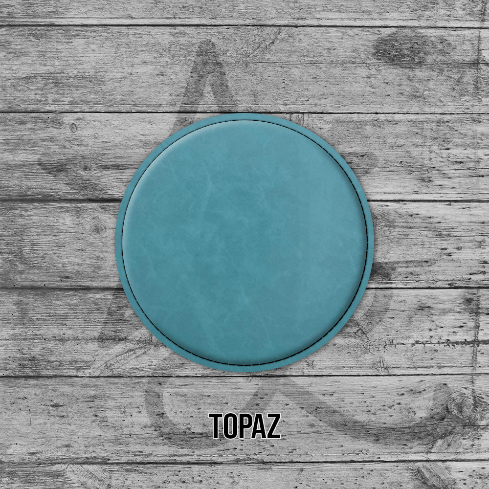 Coasters (6pk of 4" Circle): Heritage Collection Premium Leatherette® - LoneStar Adhesive