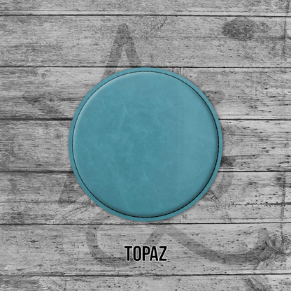 Coasters (6pk of 4" Circle): Heritage Collection Premium Leatherette® - LoneStar Adhesive