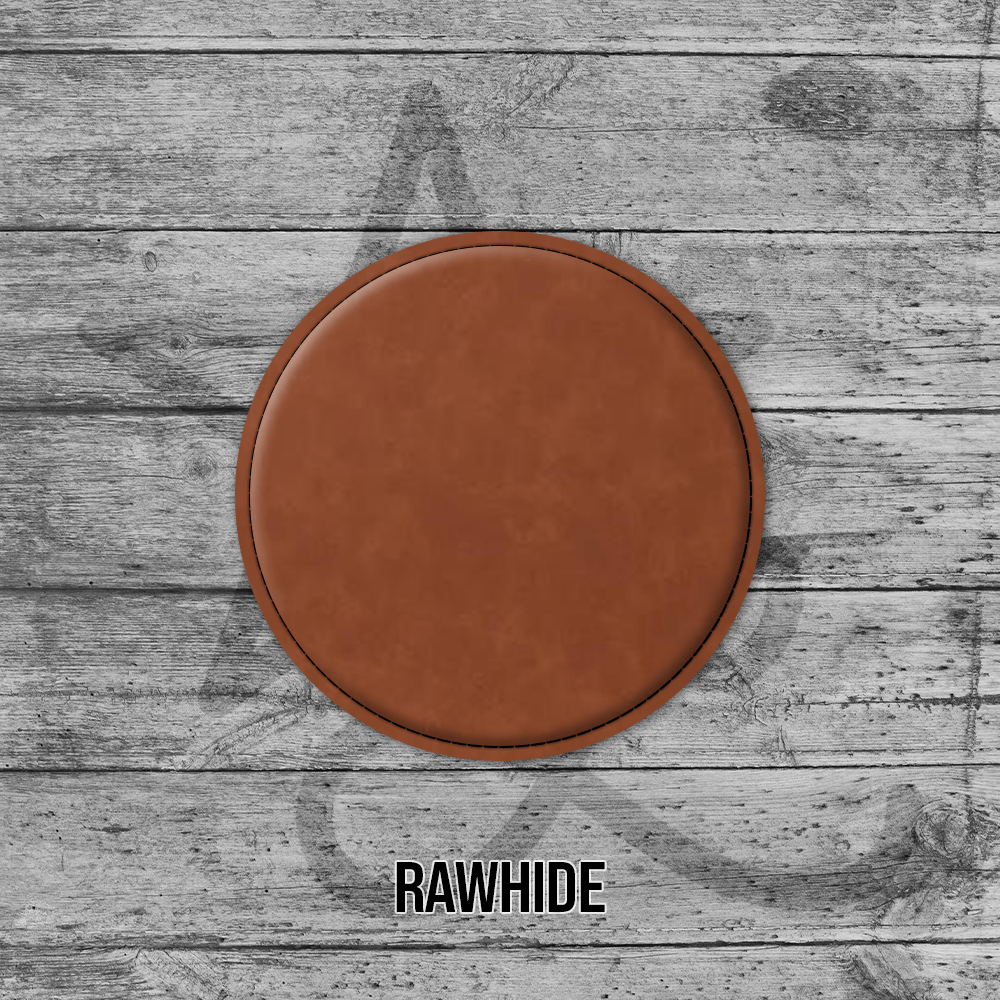 Coasters (6pk of 4" Circle): Heritage Collection Premium Leatherette® - LoneStar Adhesive