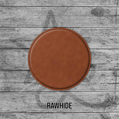 Coasters (6pk of 4" Circle): Heritage Collection Premium Leatherette® - LoneStar Adhesive