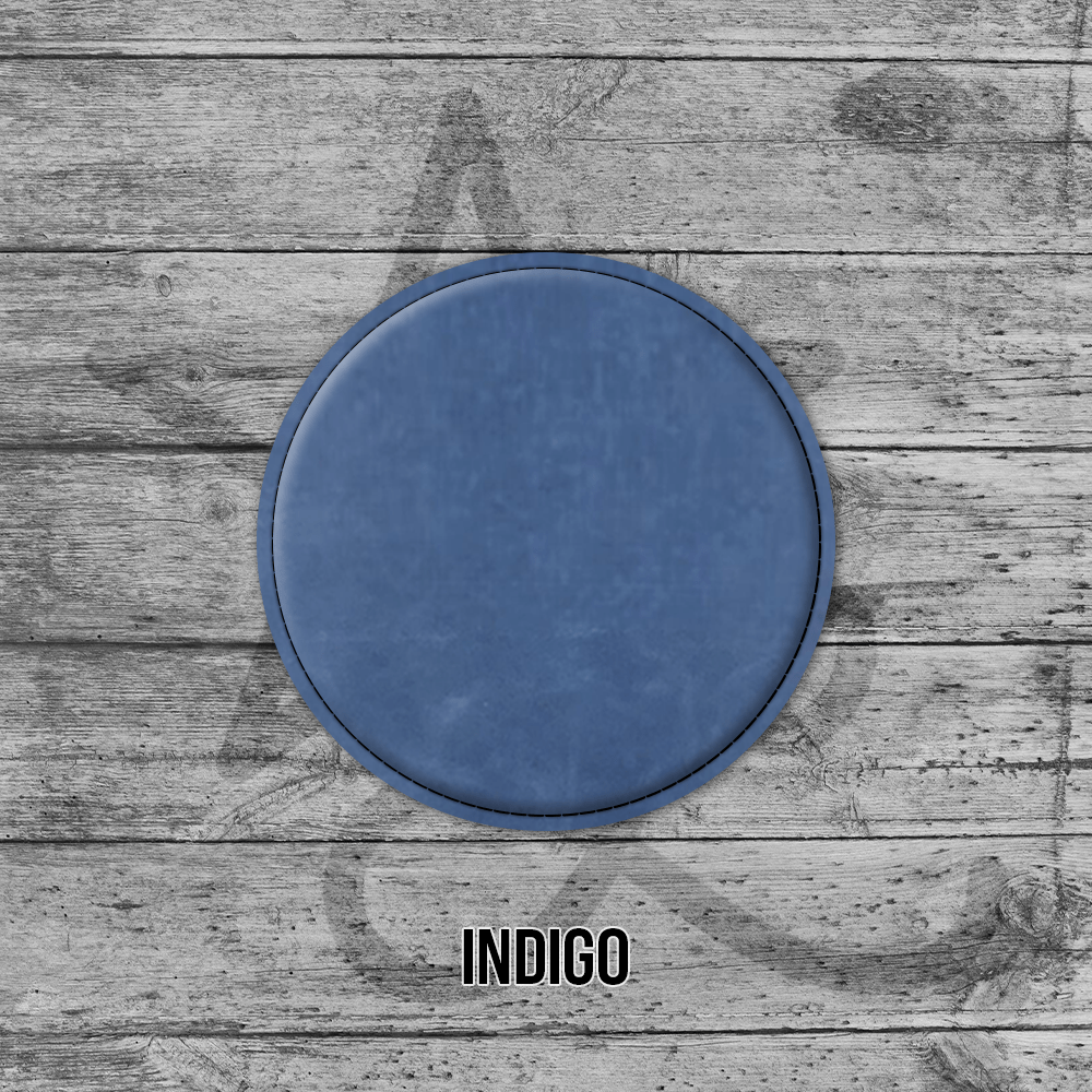 Coasters (6pk of 4" Circle): Heritage Collection Premium Leatherette® - LoneStar Adhesive