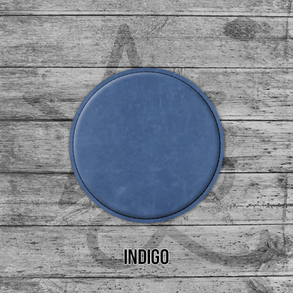 Coasters (6pk of 4" Circle): Heritage Collection Premium Leatherette® - LoneStar Adhesive