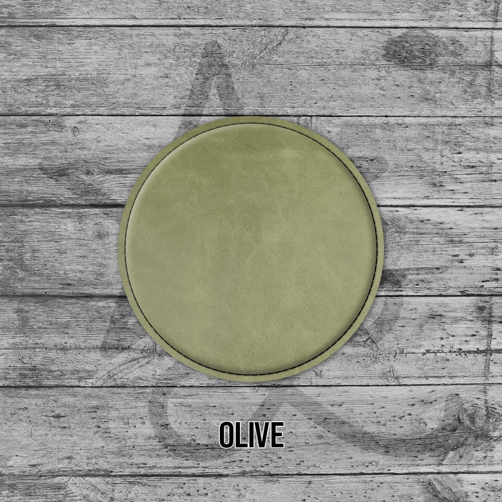 Coasters (6pk of 4" Circle): Heritage Collection Premium Leatherette® - LoneStar Adhesive