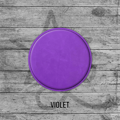 Coasters (6pk of 4" Circle): Heritage Collection Premium Leatherette® - LoneStar Adhesive