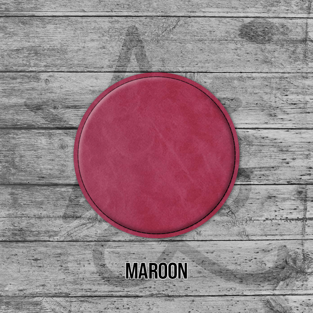 Coasters (6pk of 4" Circle): Heritage Collection Premium Leatherette® - LoneStar Adhesive