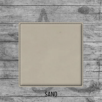 Coasters (6pk of 4" Square): Heritage Collection Premium Leatherette® - LoneStar Adhesive