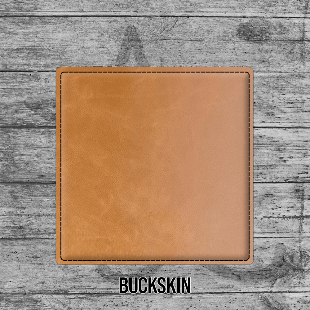 Coasters (6pk of 4" Square): Heritage Collection Premium Leatherette® - LoneStar Adhesive