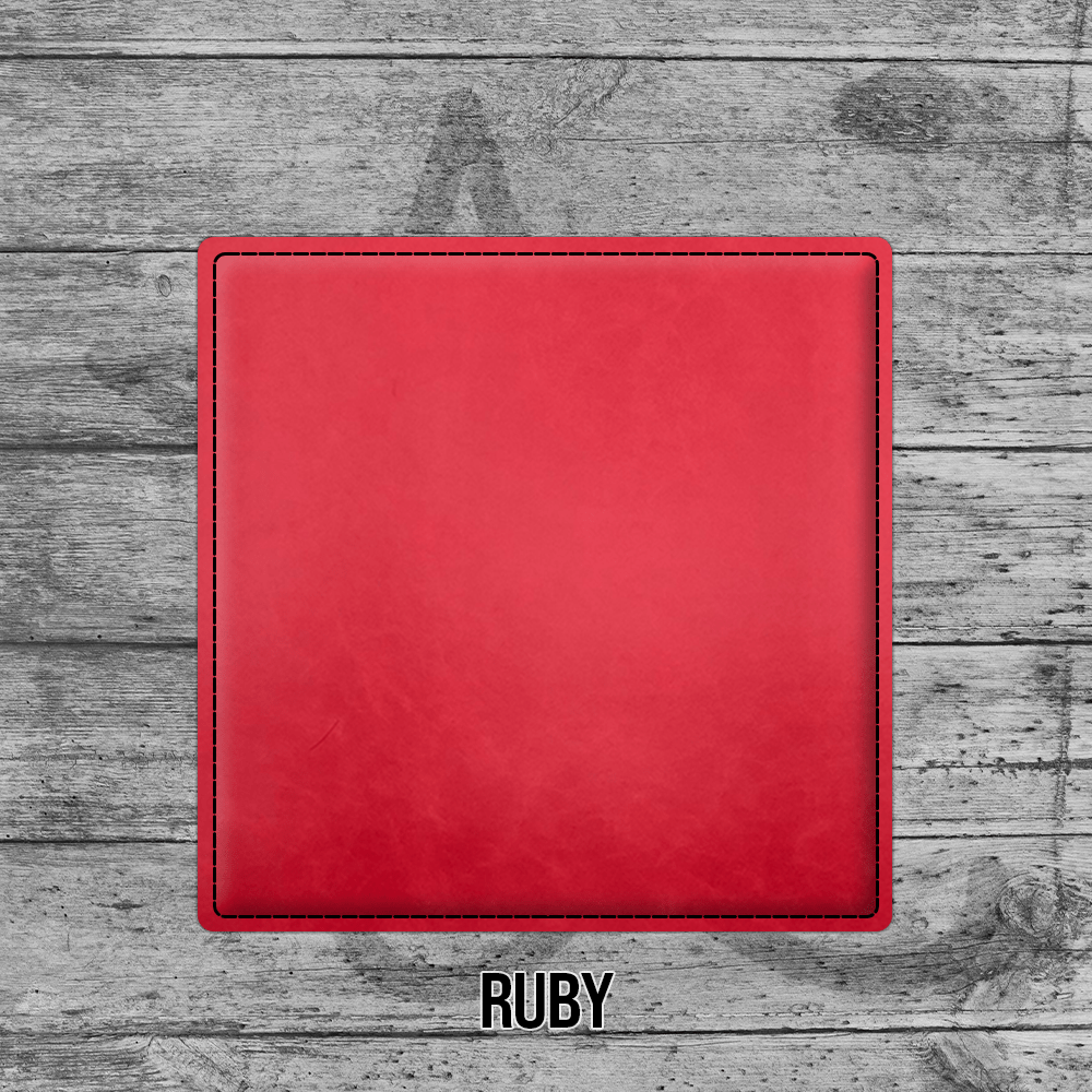 Coasters (6pk of 4" Square): Heritage Collection Premium Leatherette® - LoneStar Adhesive