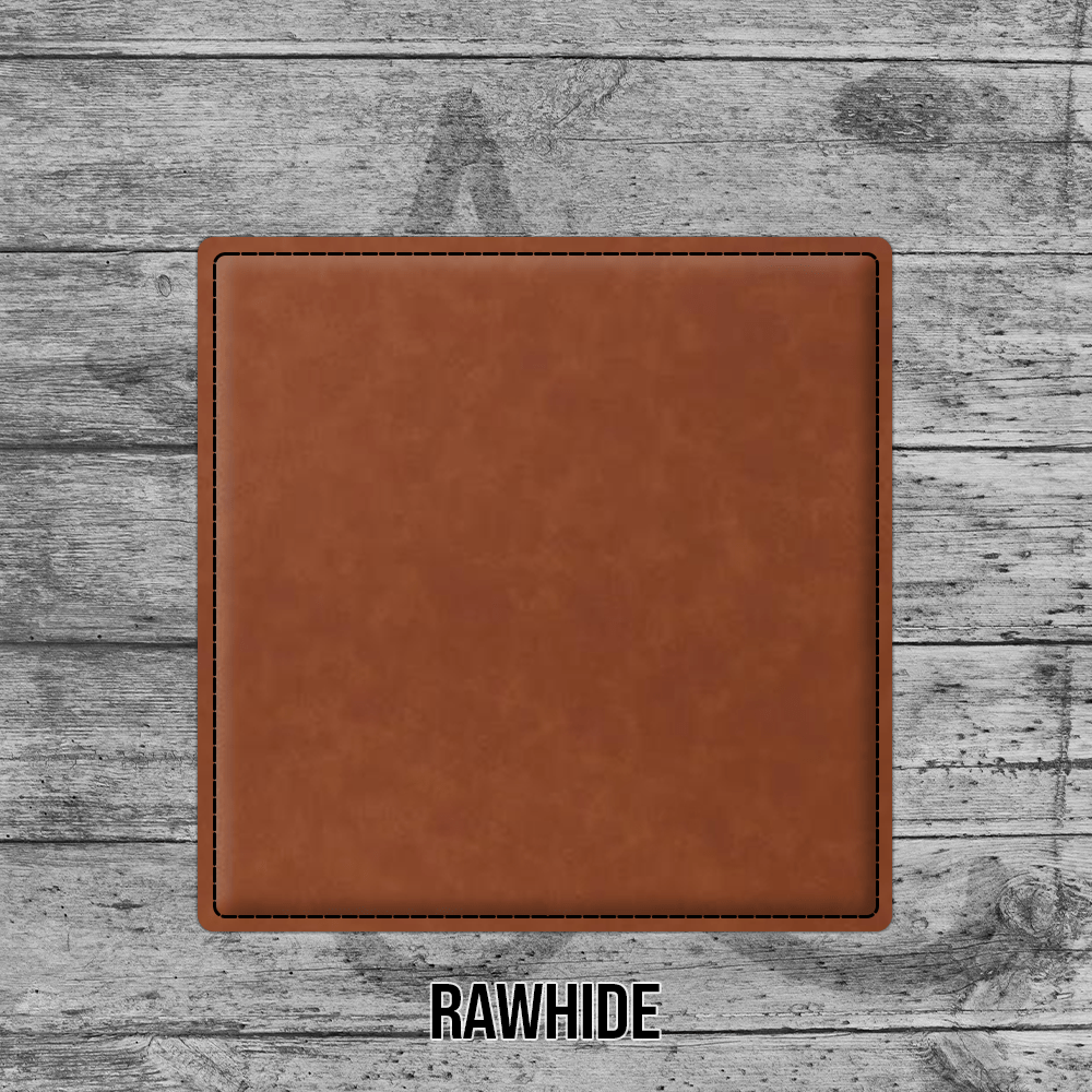 Coasters (6pk of 4" Square): Heritage Collection Premium Leatherette® - LoneStar Adhesive
