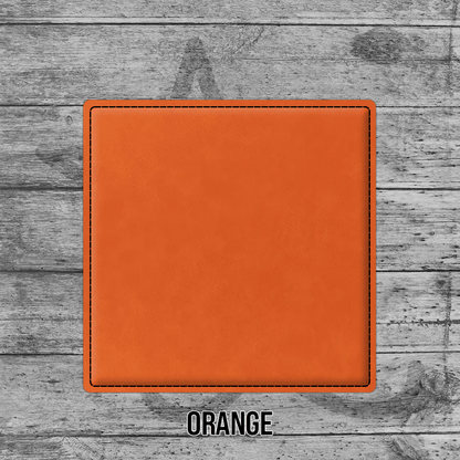Coasters (6pk of 4" Square): Heritage Collection Premium Leatherette® - LoneStar Adhesive