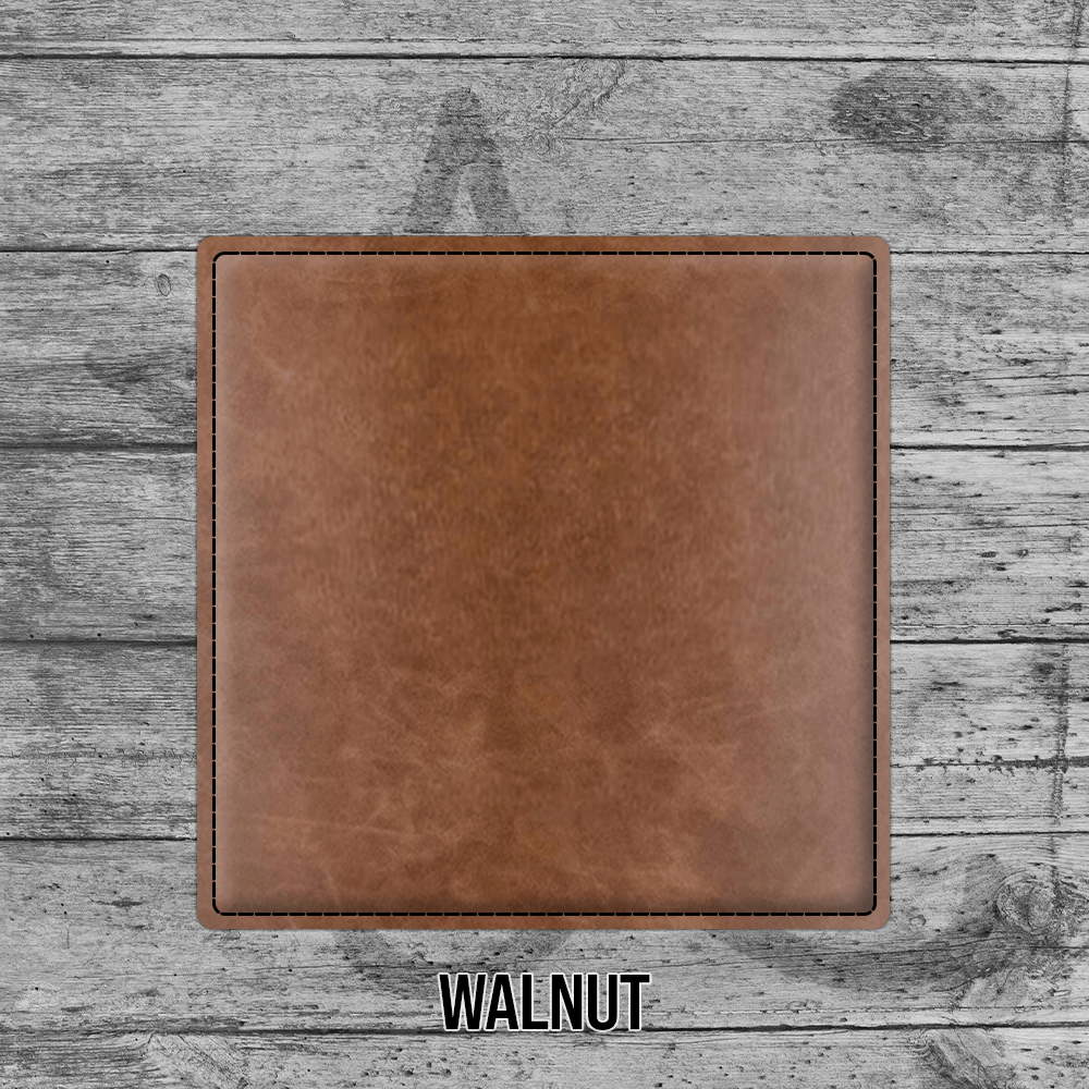 Coasters (6pk of 4" Square): Heritage Collection Premium Leatherette® - LoneStar Adhesive