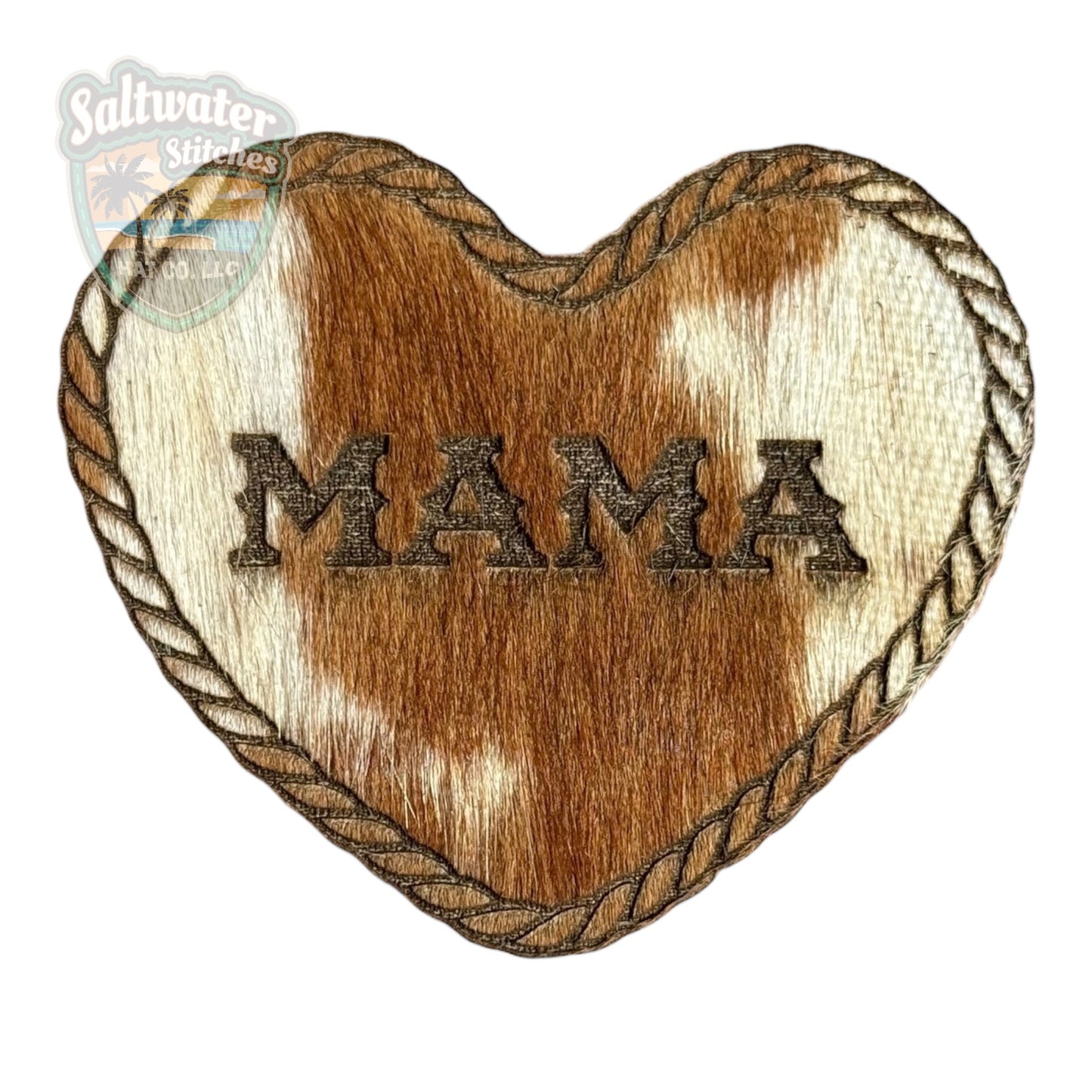 Collective - Cowhide Mama Heart - LoneStar Adhesive