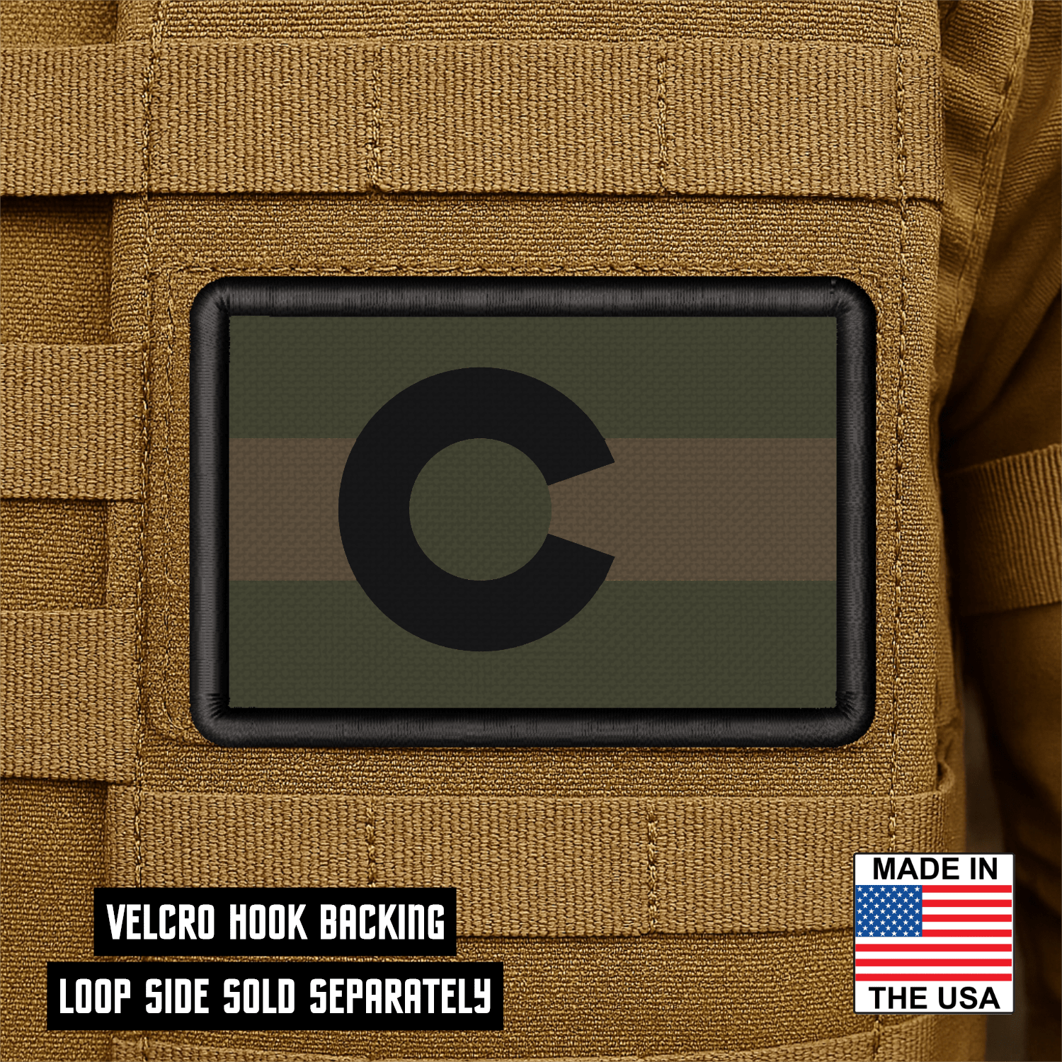 Colorado State Flag Patch 2"x3" Hook & Loop | Made in USA | Pro - Print Full Color & Tactical Options - LoneStar Adhesive