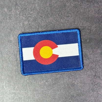 Colorado State Flag Patch | Made in USA | VELCRO® Brand Hook Backing - LoneStar Adhesive