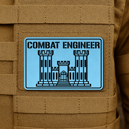 Combat Engineer Morale Patch 2"x3" Hook & Loop | Made in USA - LoneStar Adhesive