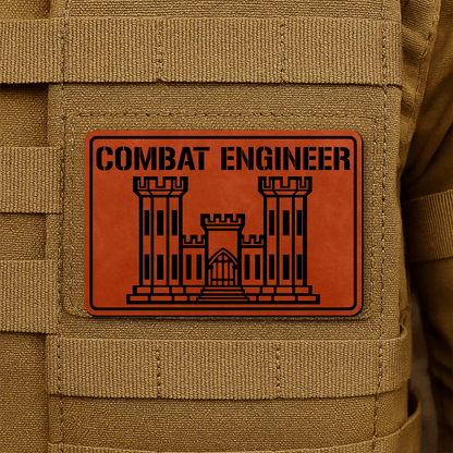 Combat Engineer Morale Patch 2"x3" Hook & Loop | Made in USA - LoneStar Adhesive