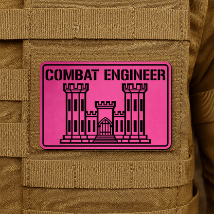 Combat Engineer Morale Patch 2"x3" Hook & Loop | Made in USA - LoneStar Adhesive