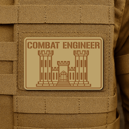 Combat Engineer Morale Patch 2"x3" Hook & Loop | Made in USA - LoneStar Adhesive