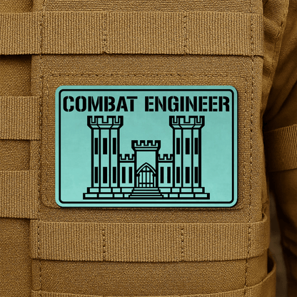 Combat Engineer Morale Patch 2"x3" Hook & Loop | Made in USA - LoneStar Adhesive