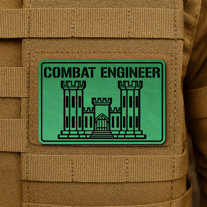 Combat Engineer Morale Patch 2"x3" Hook & Loop | Made in USA - LoneStar Adhesive