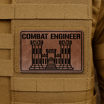 Combat Engineer Morale Patch 2"x3" Hook & Loop | Made in USA - LoneStar Adhesive