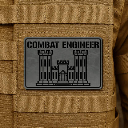 Combat Engineer Morale Patch 2"x3" Hook & Loop | Made in USA - LoneStar Adhesive