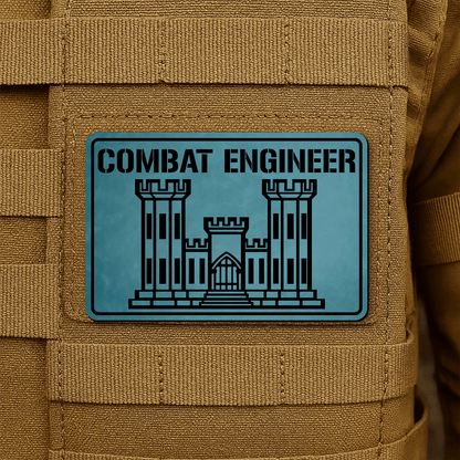 Combat Engineer Morale Patch 2"x3" Hook & Loop | Made in USA - LoneStar Adhesive