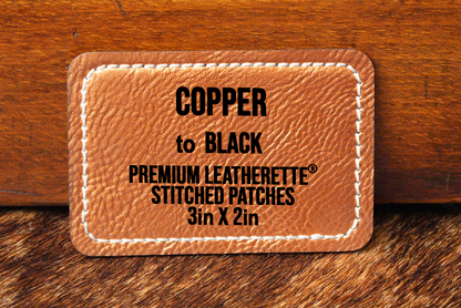 Stitched Premium Leatherette® Patches - 2"x3" Rectangle
