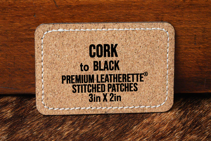 Stitched Premium Leatherette® Patches - 2"x3" Rectangle