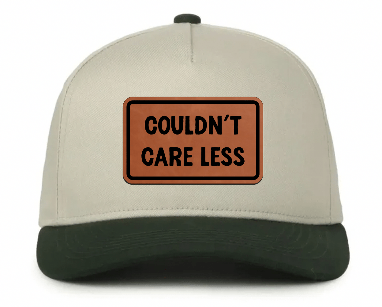"Couldn't Care Less" Leatherette Patches - LoneStar Adhesive