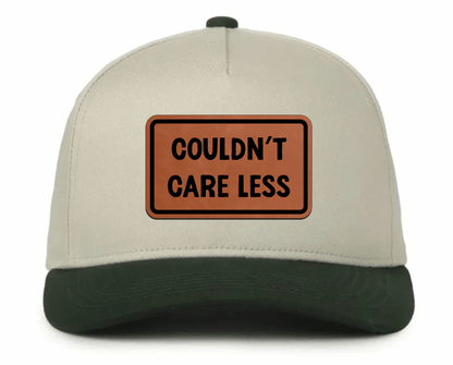 "Couldn't Care Less" Leatherette Patches - LoneStar Adhesive