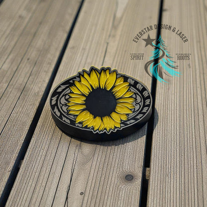 Country Sunflower Stainless Acrylic Patch - LoneStar Adhesive