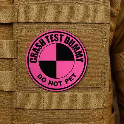Crash Test Dummy Morale Patch 3" Round Hook & Loop | Made in USA - LoneStar Adhesive