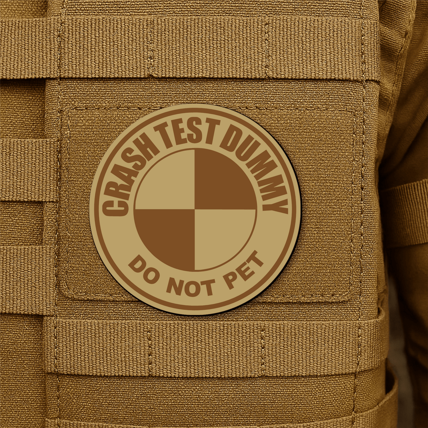Crash Test Dummy Morale Patch 3" Round Hook & Loop | Made in USA - LoneStar Adhesive
