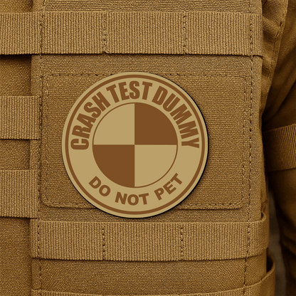 Crash Test Dummy Morale Patch 3" Round Hook & Loop | Made in USA - LoneStar Adhesive