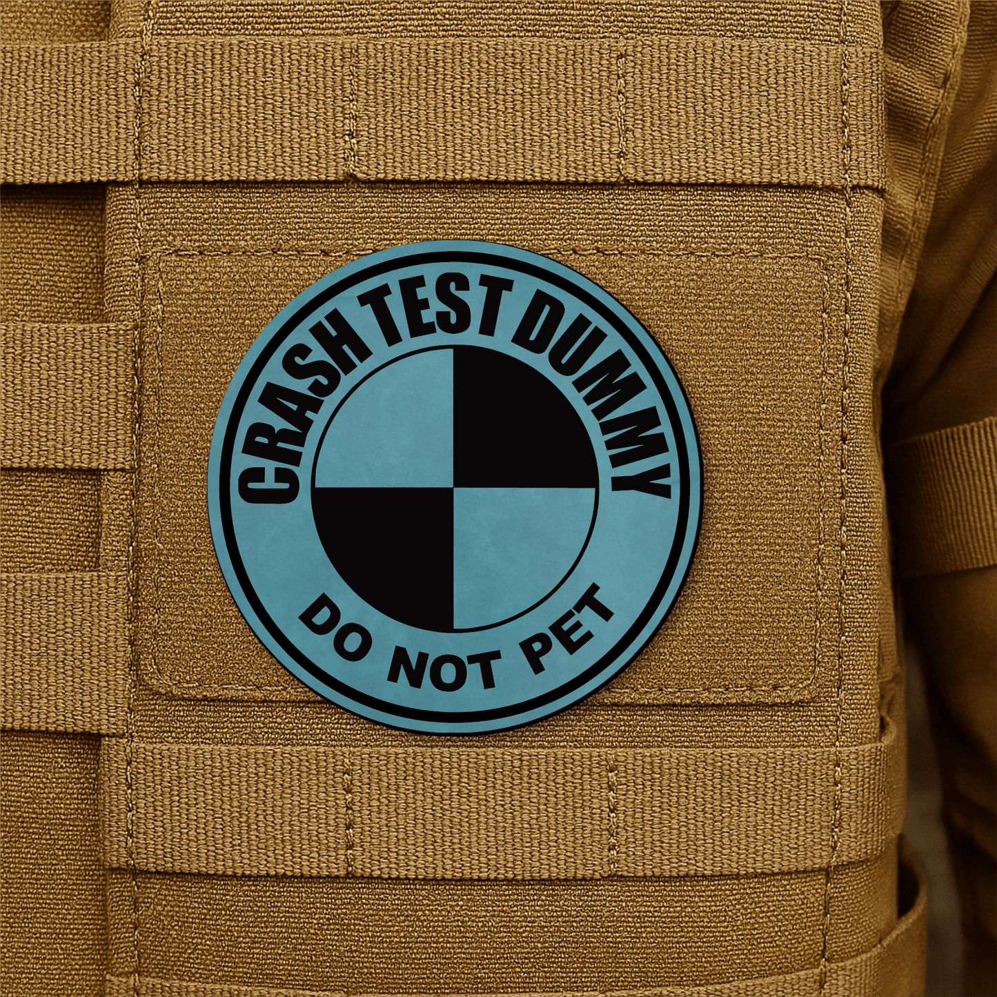 Crash Test Dummy Morale Patch 3" Round Hook & Loop | Made in USA - LoneStar Adhesive