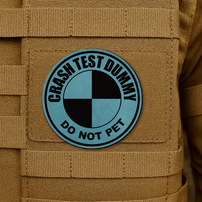 Crash Test Dummy Morale Patch 3" Round Hook & Loop | Made in USA - LoneStar Adhesive