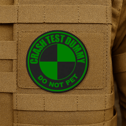 Crash Test Dummy Morale Patch 3" Round Hook & Loop | Made in USA - LoneStar Adhesive
