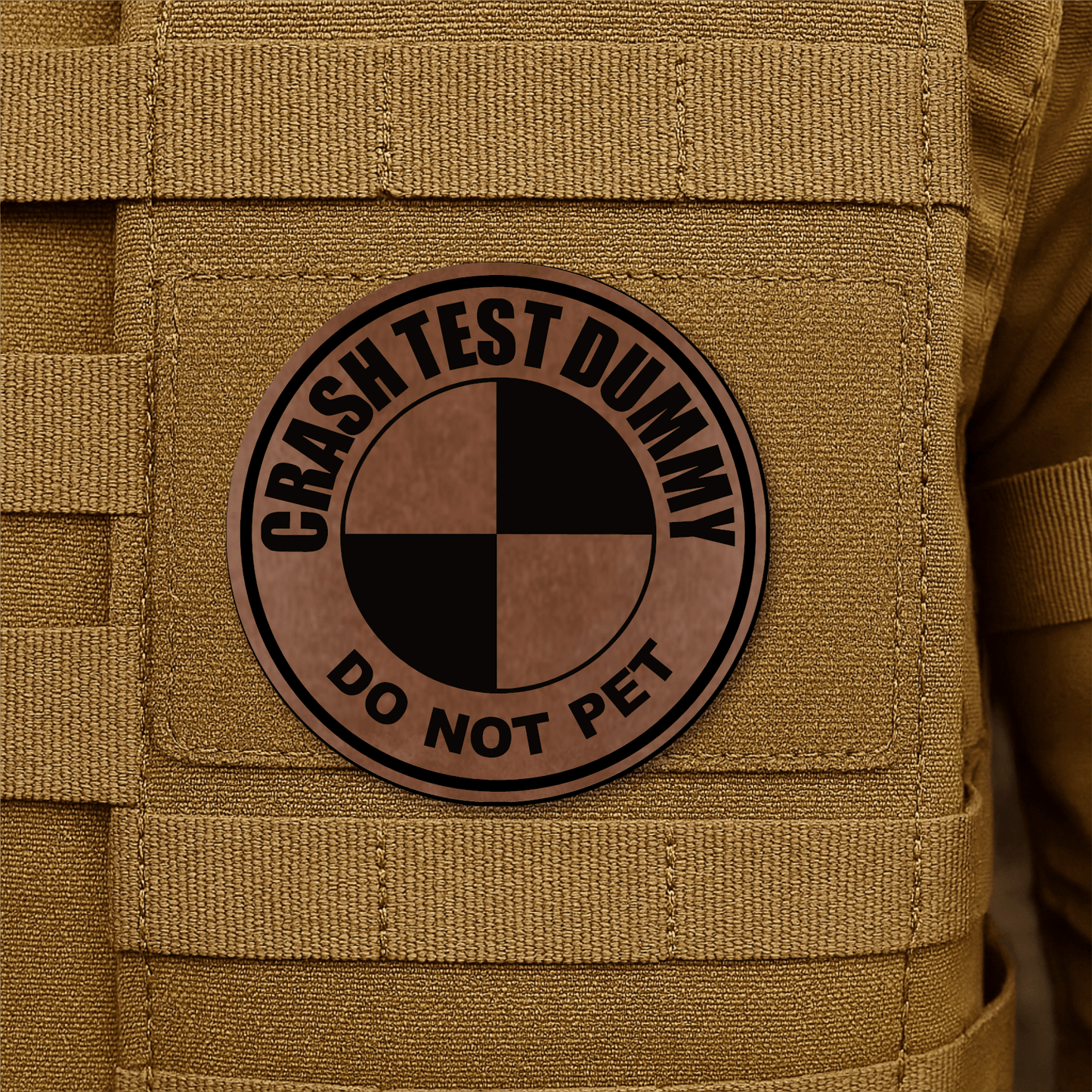 Crash Test Dummy Morale Patch 3" Round Hook & Loop | Made in USA - LoneStar Adhesive