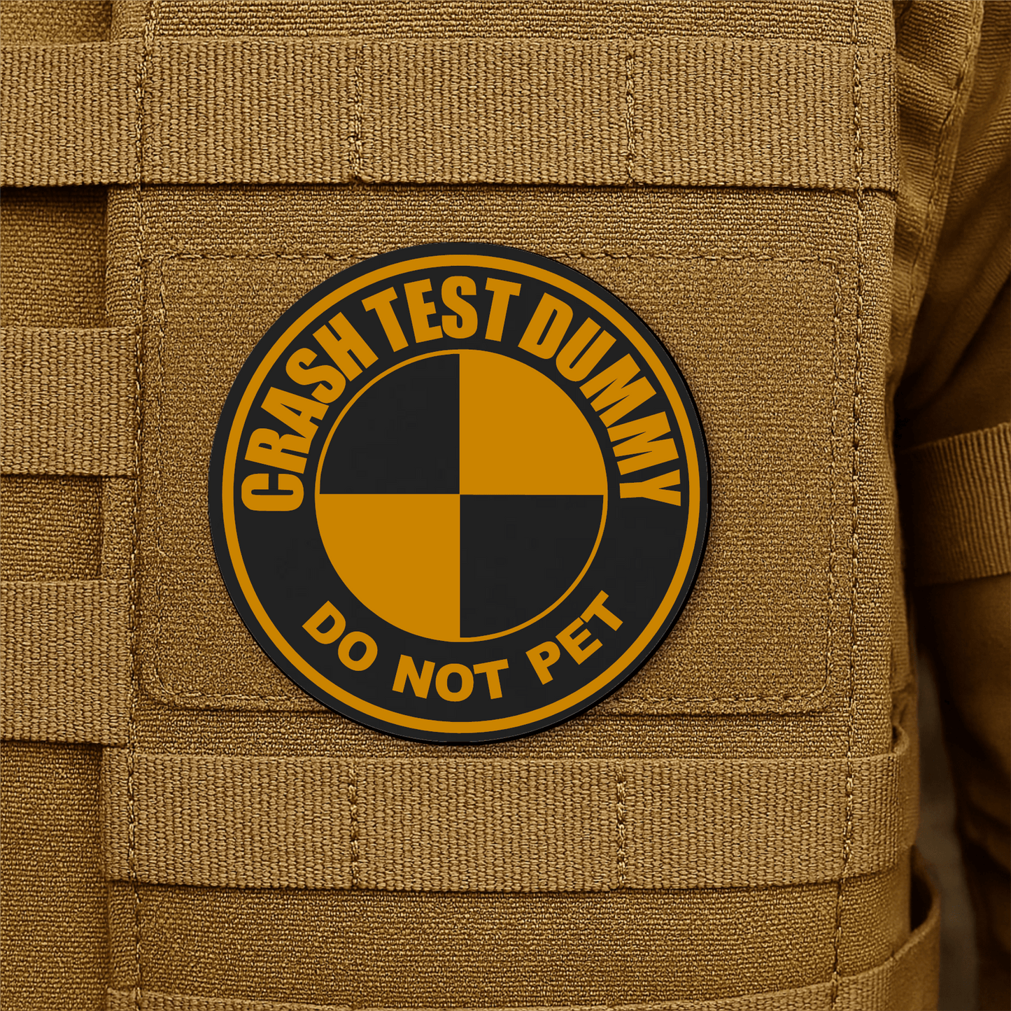Crash Test Dummy Morale Patch 3" Round Hook & Loop | Made in USA - LoneStar Adhesive