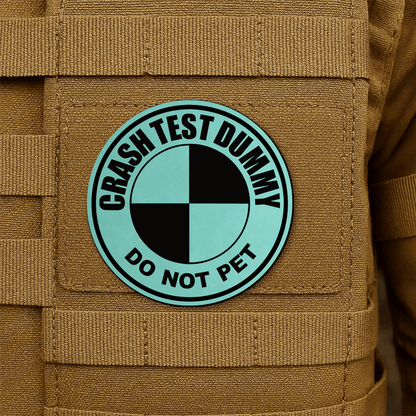 Crash Test Dummy Morale Patch 3" Round Hook & Loop | Made in USA - LoneStar Adhesive