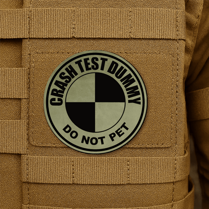 Crash Test Dummy Morale Patch 3" Round Hook & Loop | Made in USA - LoneStar Adhesive