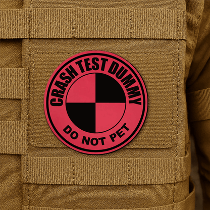 Crash Test Dummy Morale Patch 3" Round Hook & Loop | Made in USA - LoneStar Adhesive