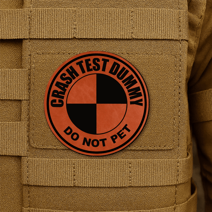 Crash Test Dummy Morale Patch 3" Round Hook & Loop | Made in USA - LoneStar Adhesive