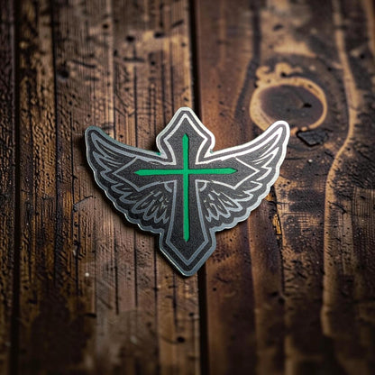 Winged Cross Hat Patch